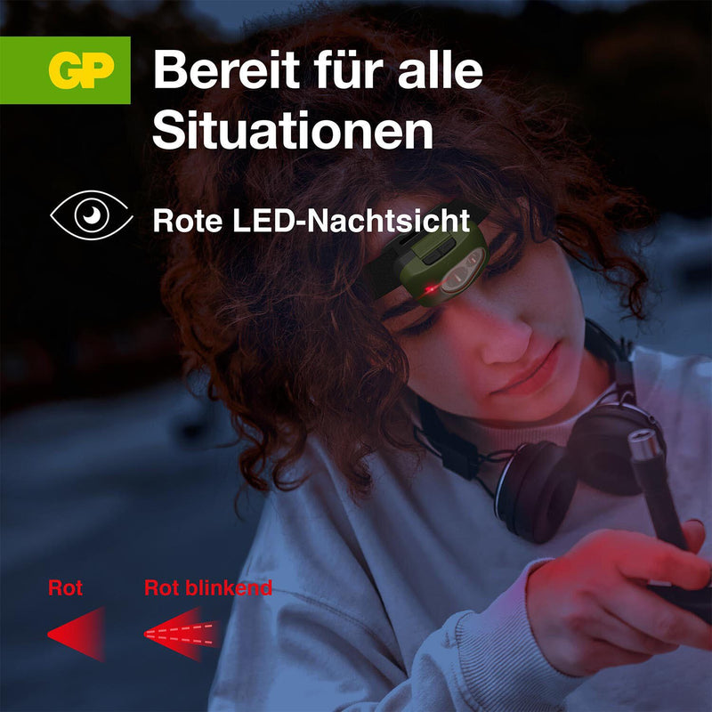GP Stirnlampe 6.1 cm grün