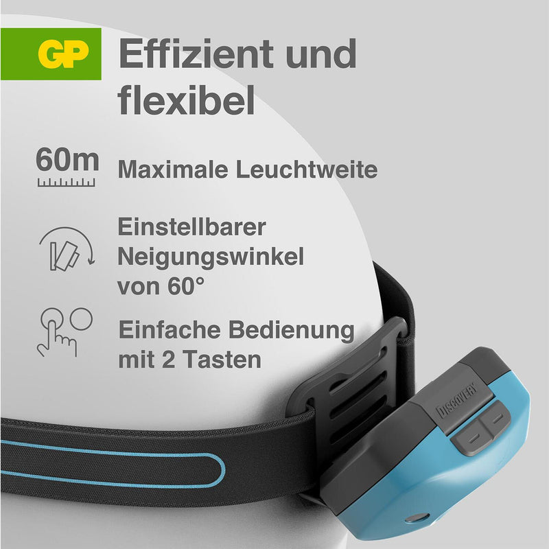 GP Stirnlampe 6.1 cm blau