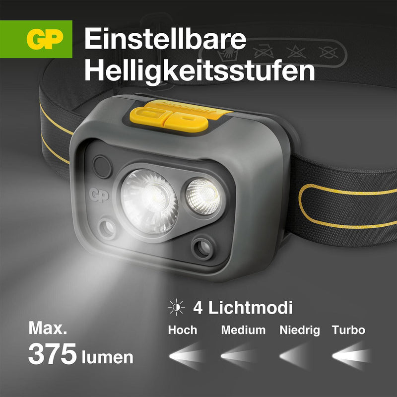 GP Stirnlampe 6.6 cm grau