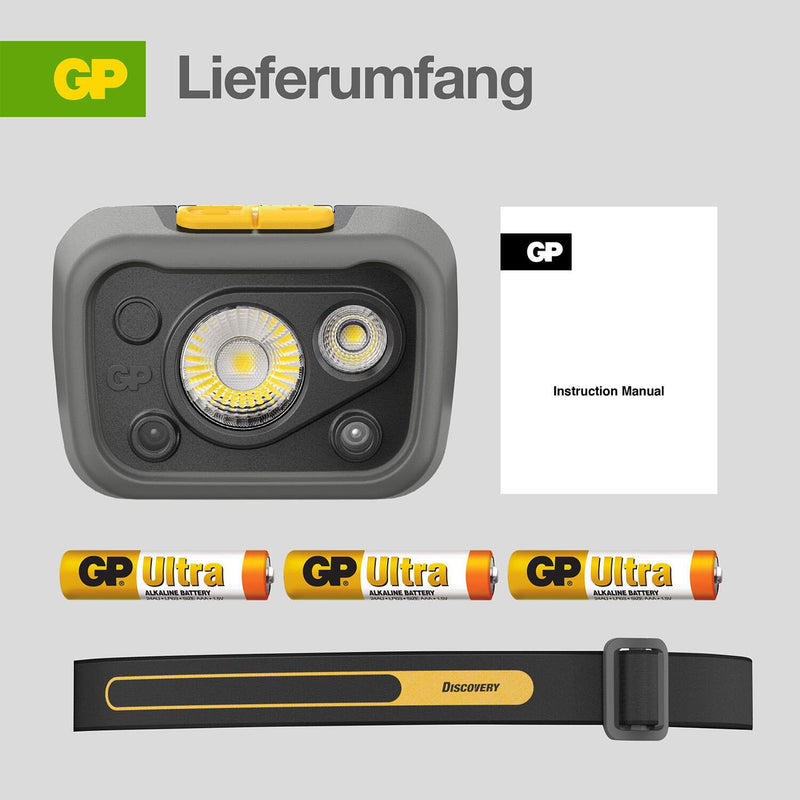 GP Stirnlampe 6.6 cm grau