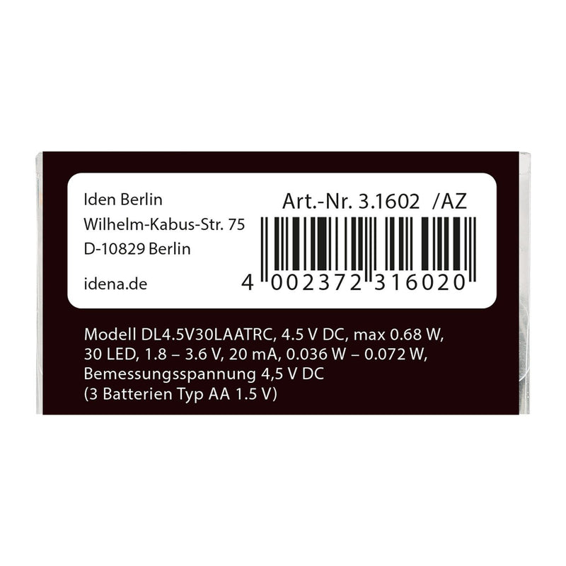 Idena Lichterkette 1.75 m transparent