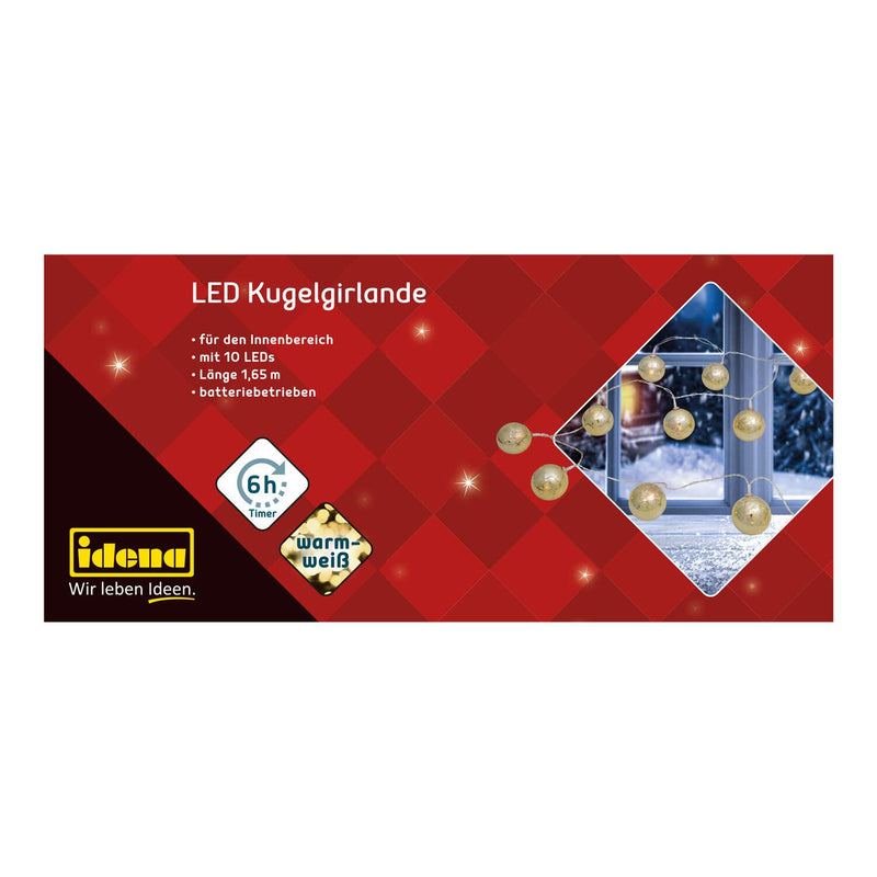 Idena Lichterkette 1.65 m gold