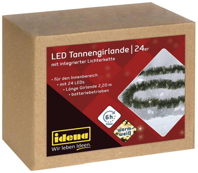 Idena Lichterkette 2.2 m dunkelgrün