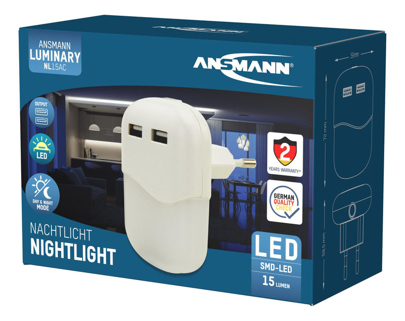 ANSMANN Nachtlicht 7.2 cm weiß
