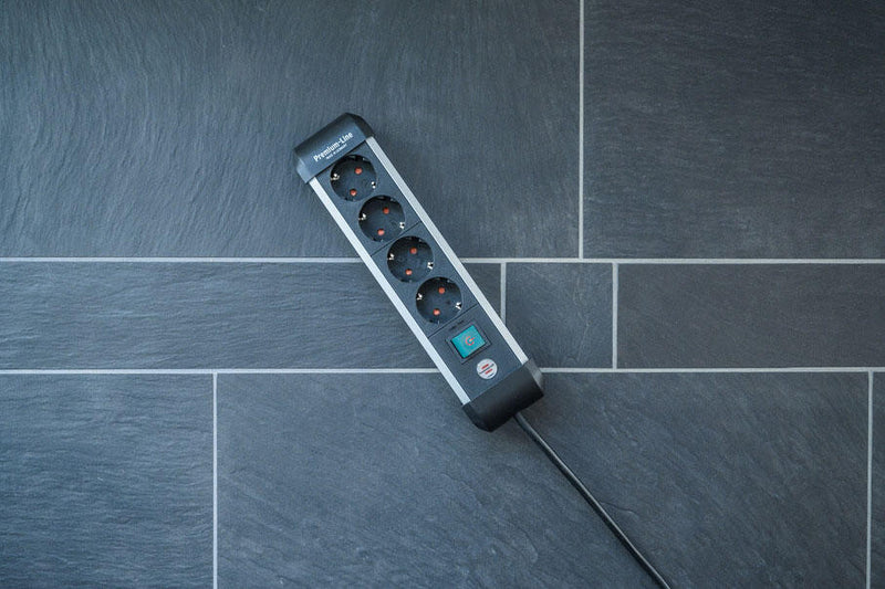 brennenstuhl Steckdosenleiste mit Schalter Premium-Alu-Line 1.8 m