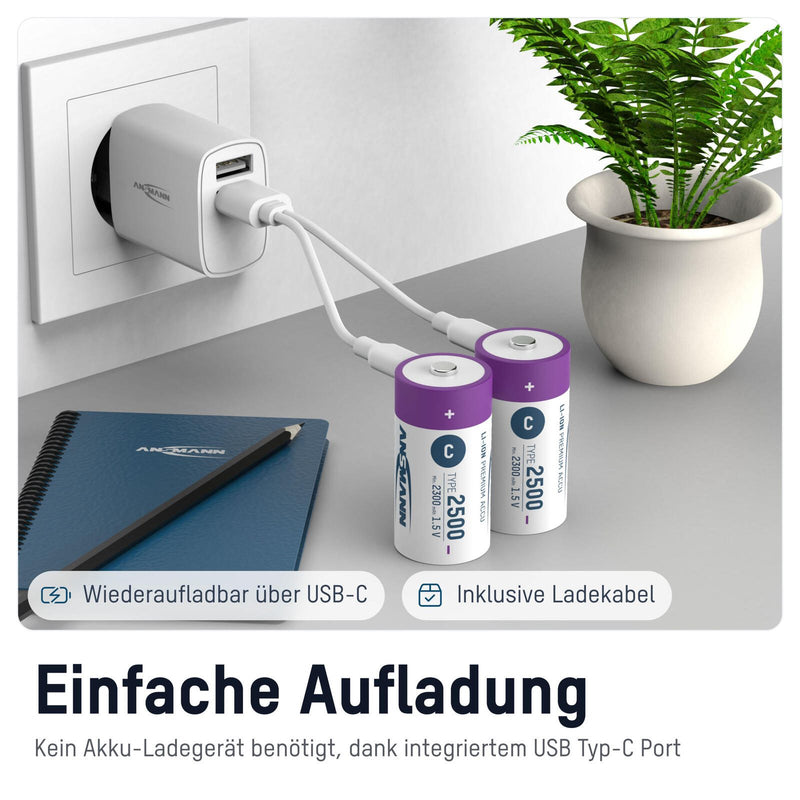 ANSMANN Akkus Baby C 1.5 V