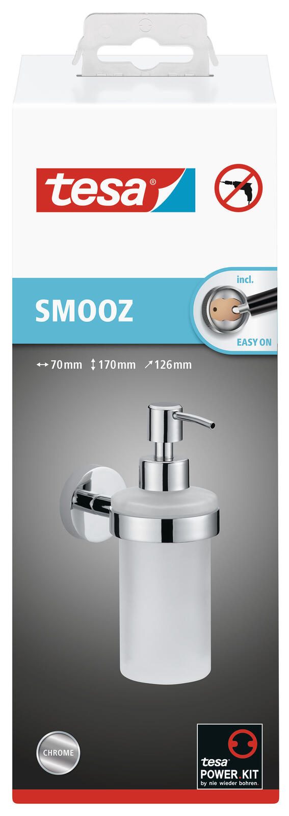 tesa Seifenspender 200,0 ml satiniertes Glas