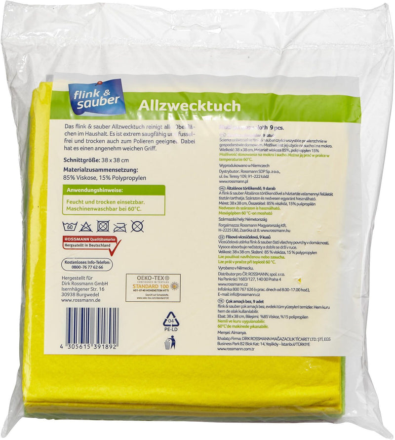 flink & sauber Schwammtücher 38 cm x 38 cm