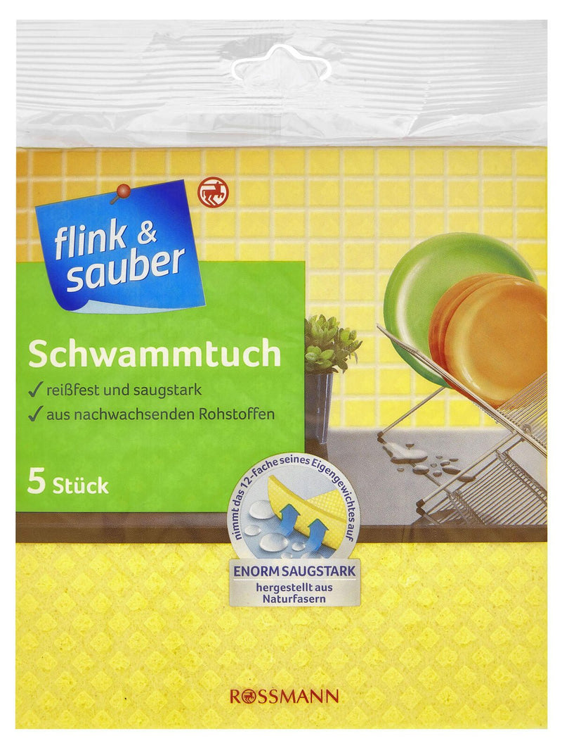 flink & sauber Schwammtücher 19 cm x 18 cm