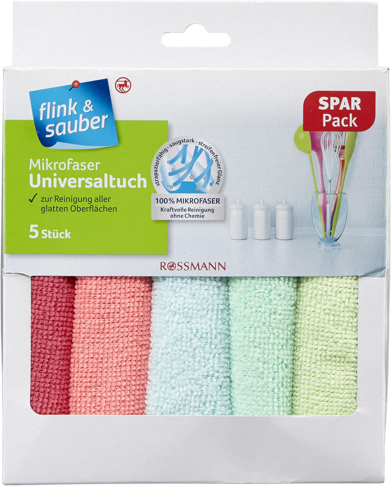 flink & sauber Mikrofasertücher 32 cm x 32 cm