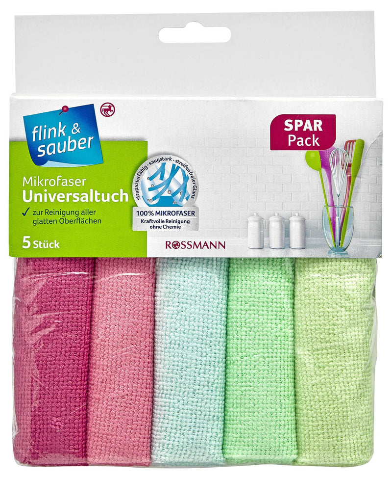 flink & sauber Mikrofasertücher 32 cm x 32 cm