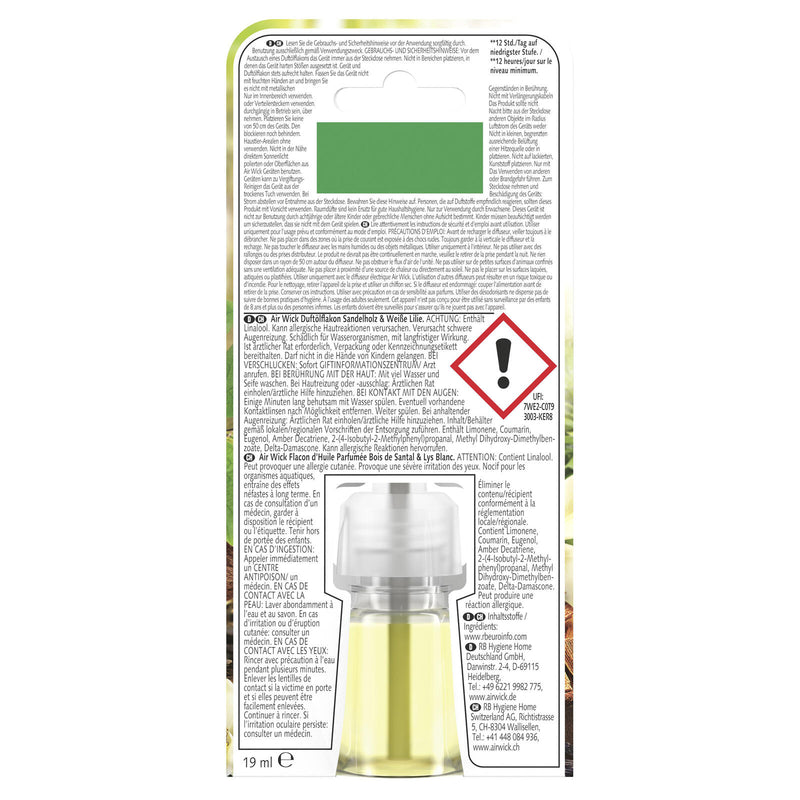 AIRWICK Raumduft-Nachfüller Sandelholz & Weiße Lilie 19 ml