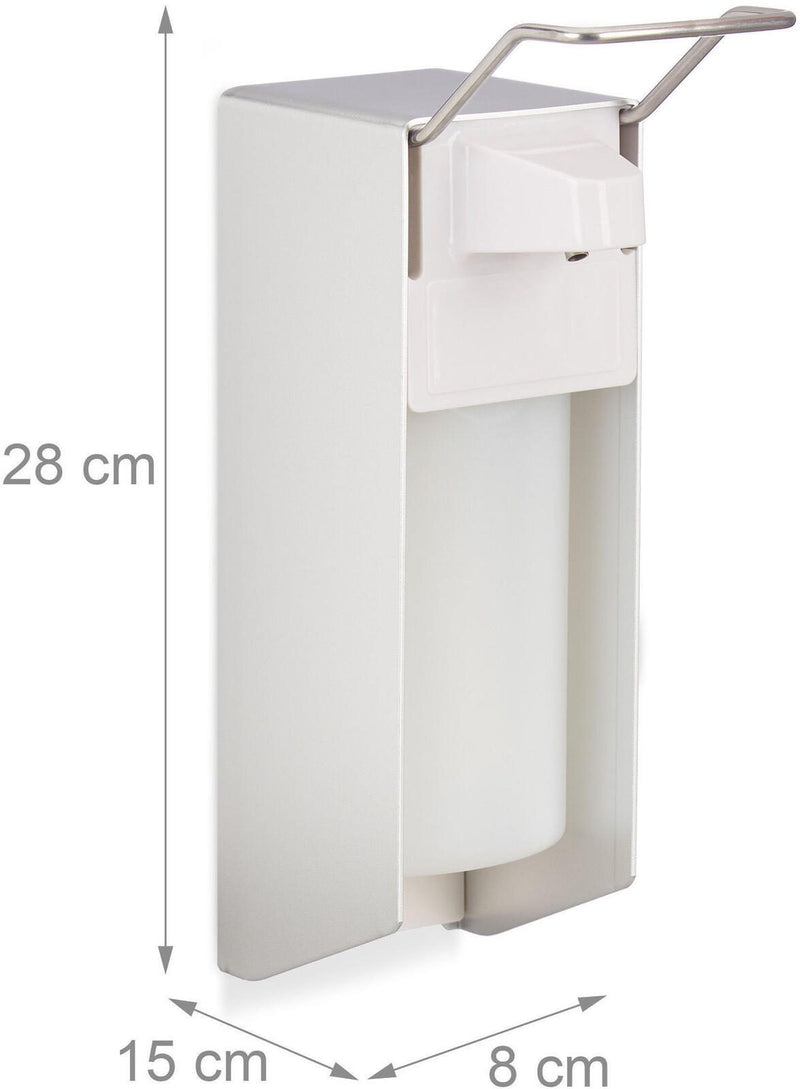 relaxdays Desinfektionsspender 0,5 l silber