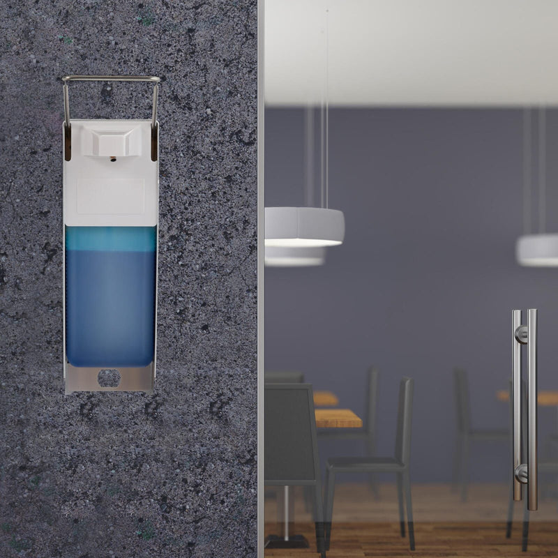 relaxdays Desinfektionsspender 1,0 l silber