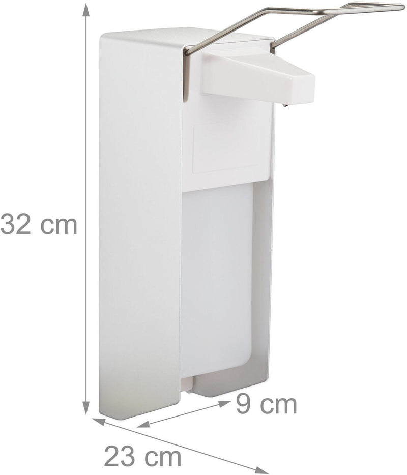 relaxdays Desinfektionsspender 1,0 l silber
