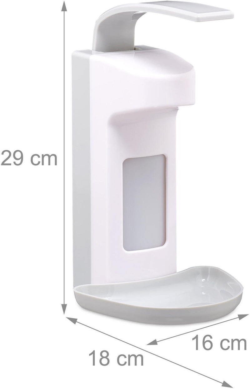 relaxdays Desinfektionsspender 0,5 l weiß