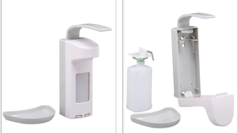relaxdays Desinfektionsspender 0,5 l weiß
