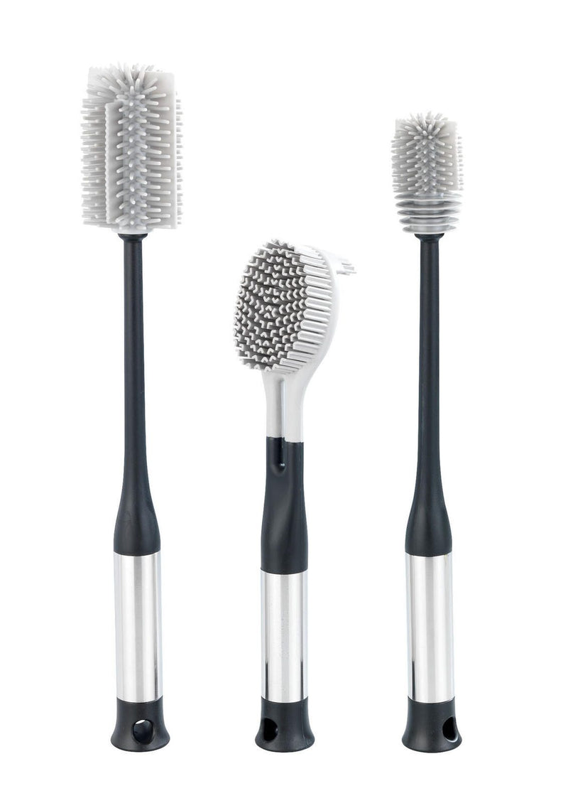 Maximex Spülbürsten-Set schwarz/grau Polypropylen, Edelstahl