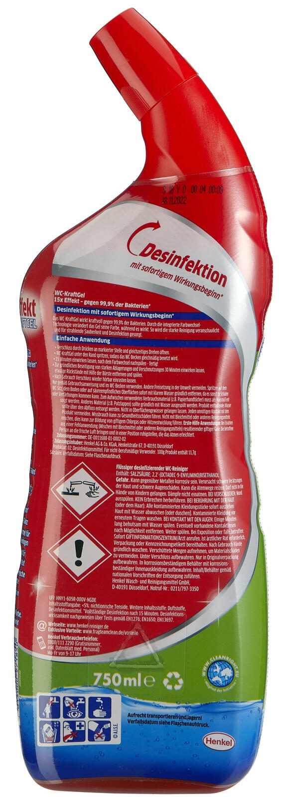 Bref WC-Kraftgel frisch 0,75 l