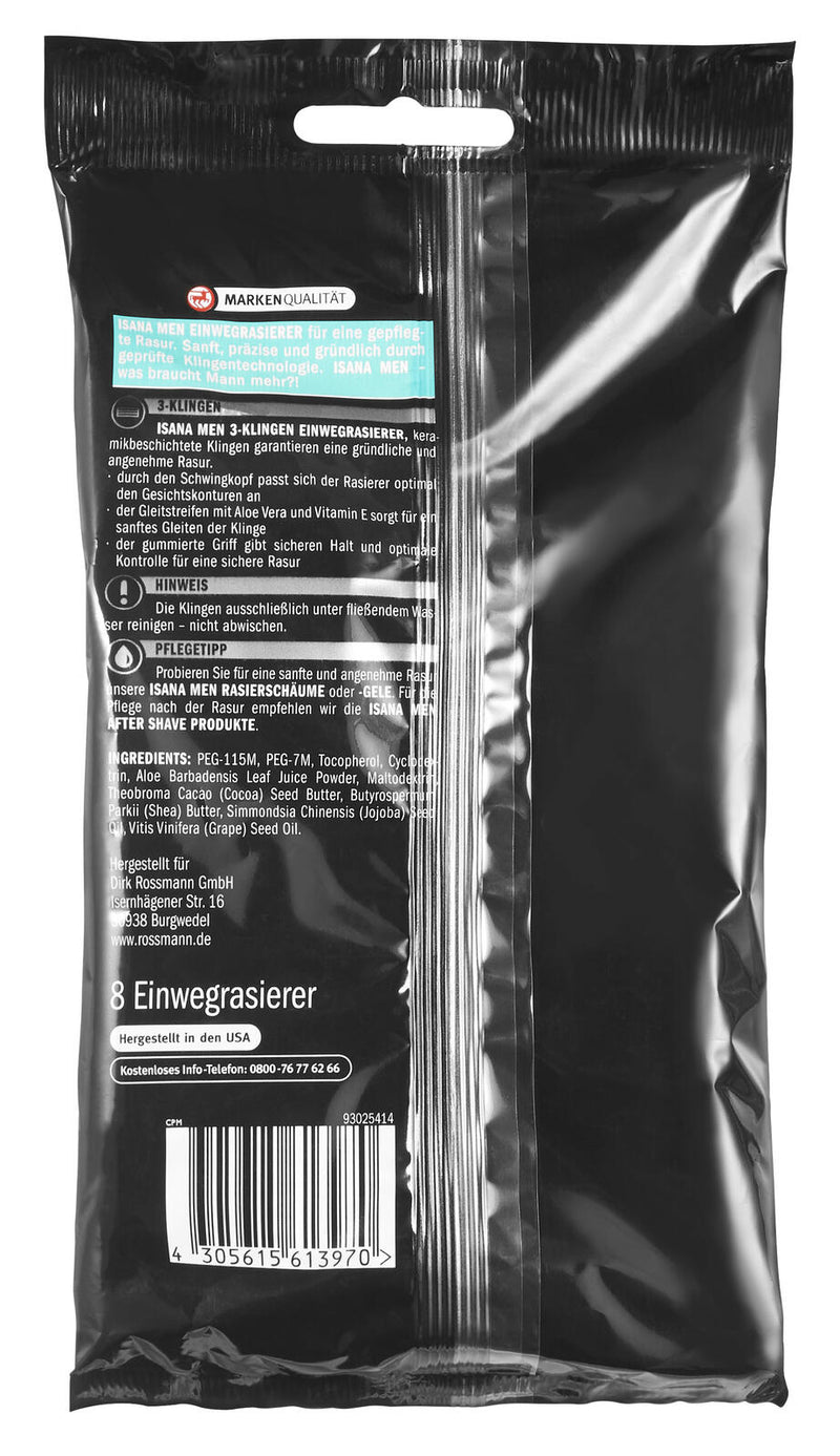 ISANA MEN Einwegrasierer 8 St.