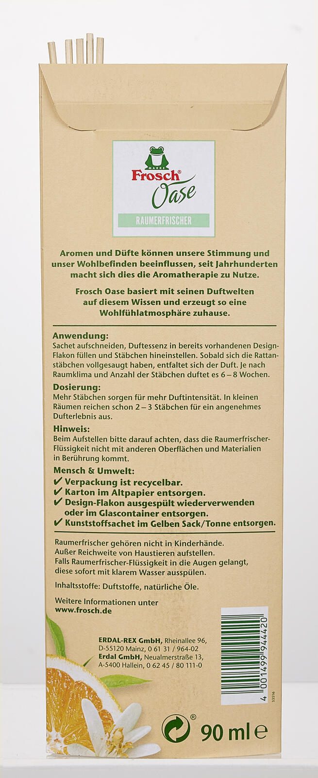 Frosch® Raumduft-Nachfüller Orangenblüte 90,0 ml