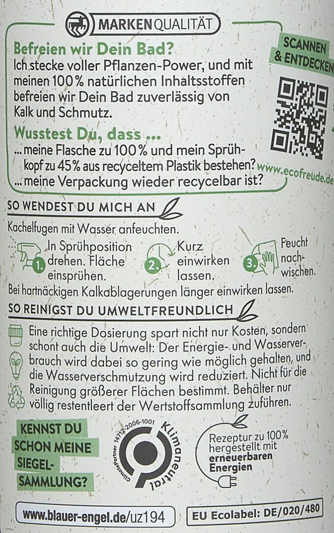 eco Freude Badreiniger 0,5 l