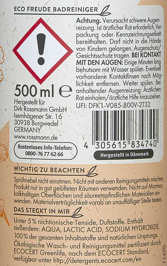 eco Freude Badreiniger 0,5 l