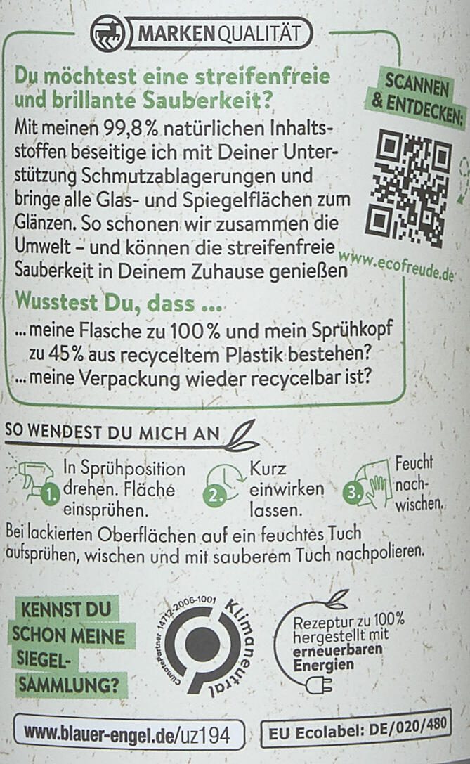 eco Freude Glasreiniger 0,5 l