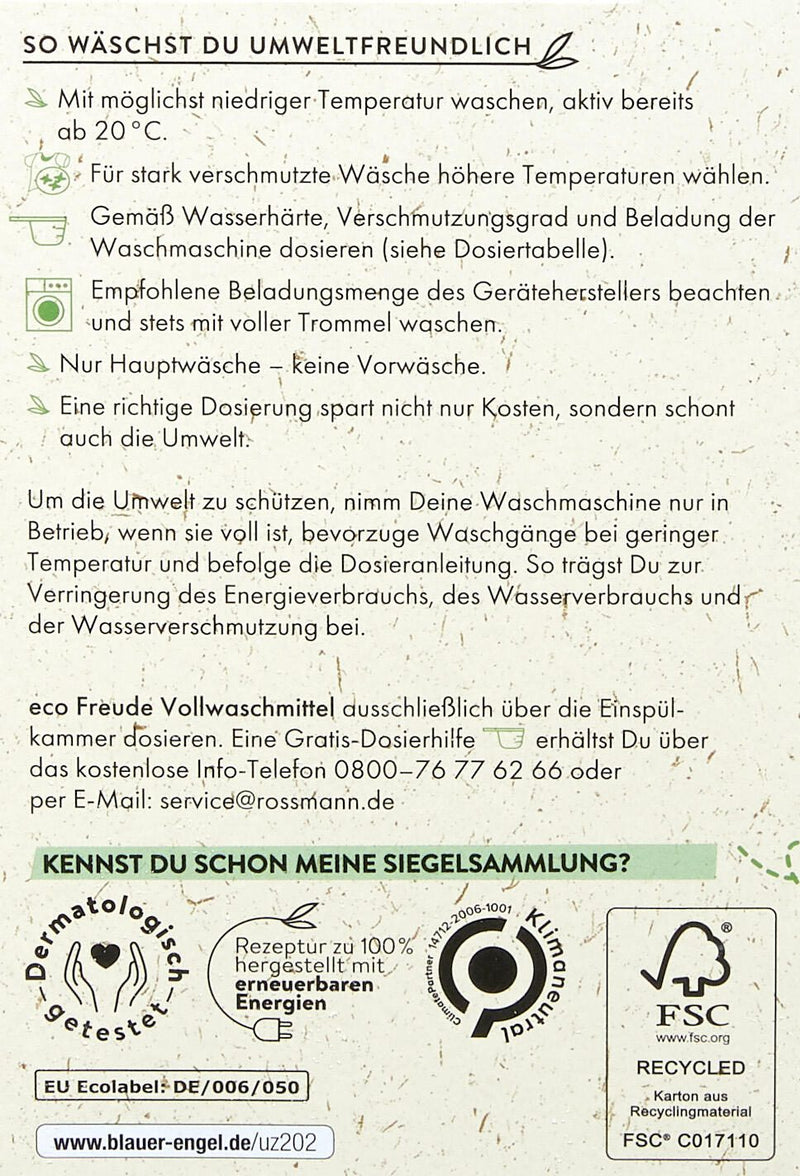 eco Freude Vollwaschmittel frisch 1,35 kg