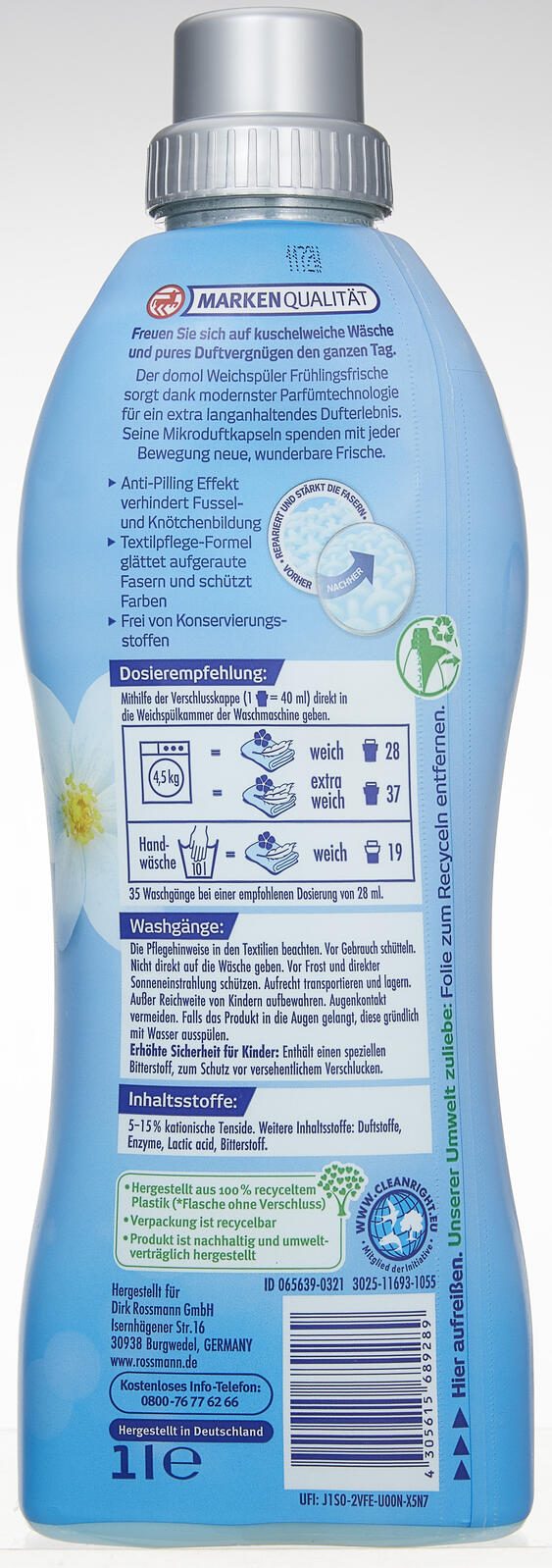domol Weichspüler Frühlingsfrisch 1,0 l