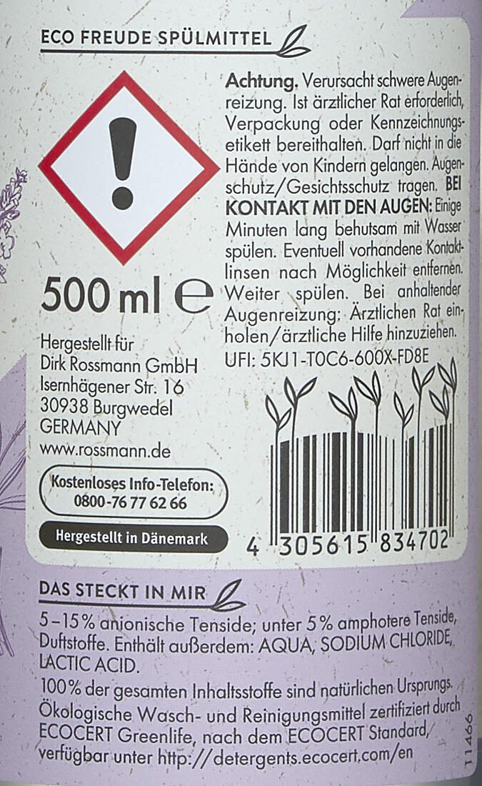 eco Freude Spülmittel Citrus, Lavendel 0,5 l