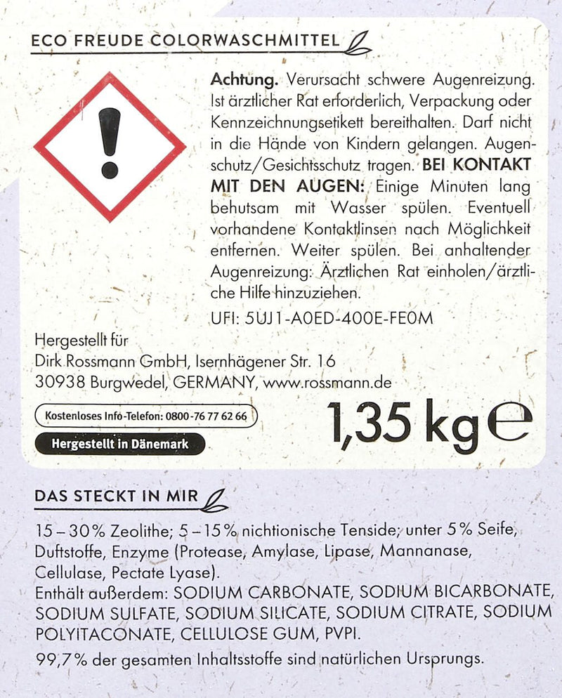 eco Freude Waschmittel frisch 1,35 kg