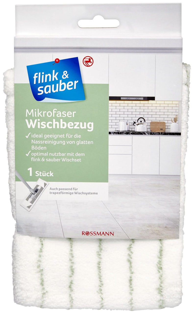 flink & sauber Mikrofaser Wischbezug für Bodenwischer