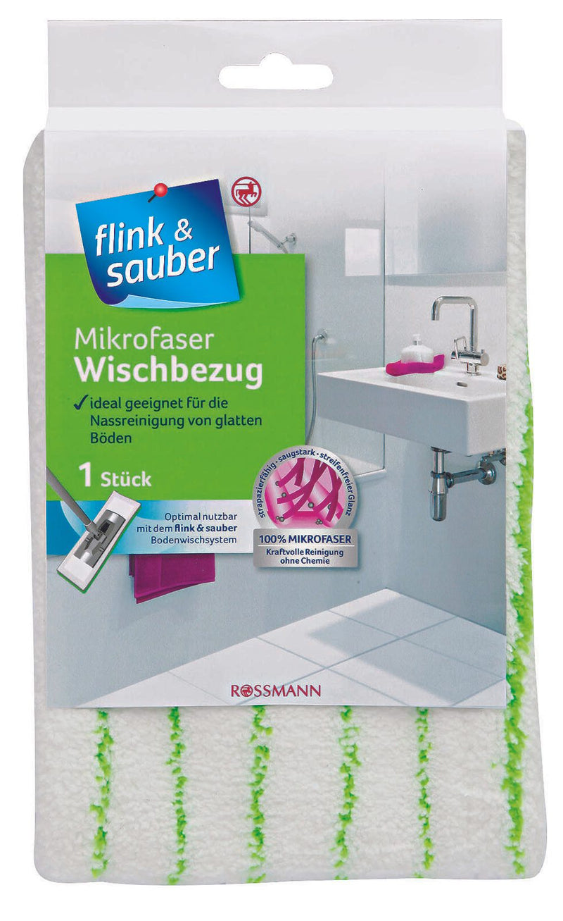 flink & sauber Mikrofaser Wischbezug für Bodenwischer