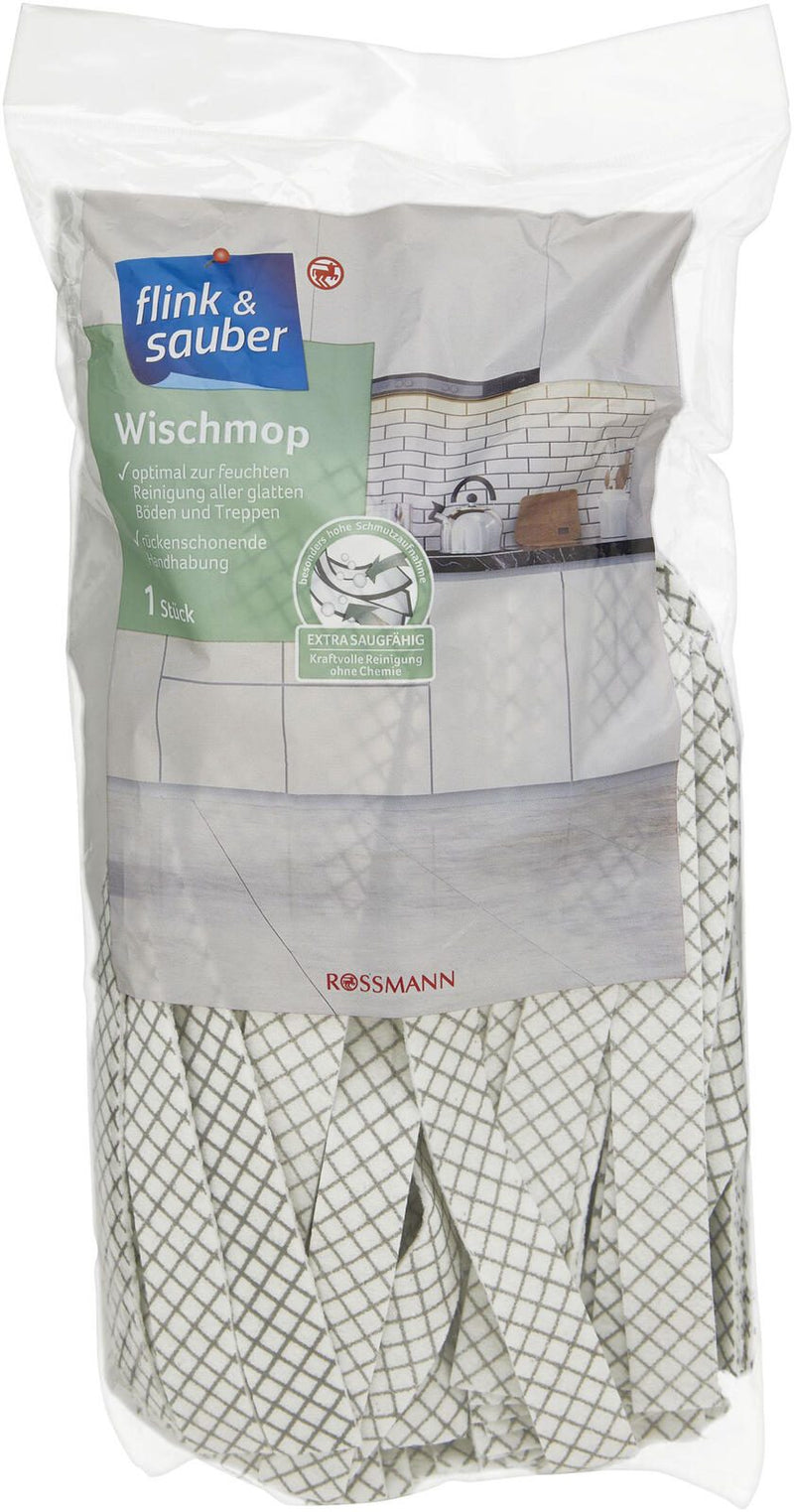 flink & sauber Wischmopp-Ersatzkopf Polyester