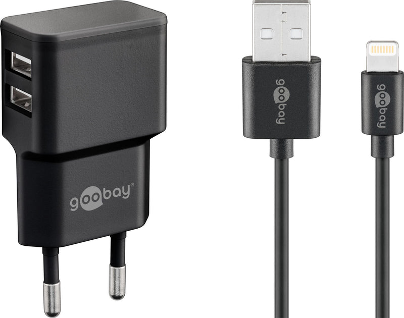 goobay Ladekabel mit Adapter 12 Watt