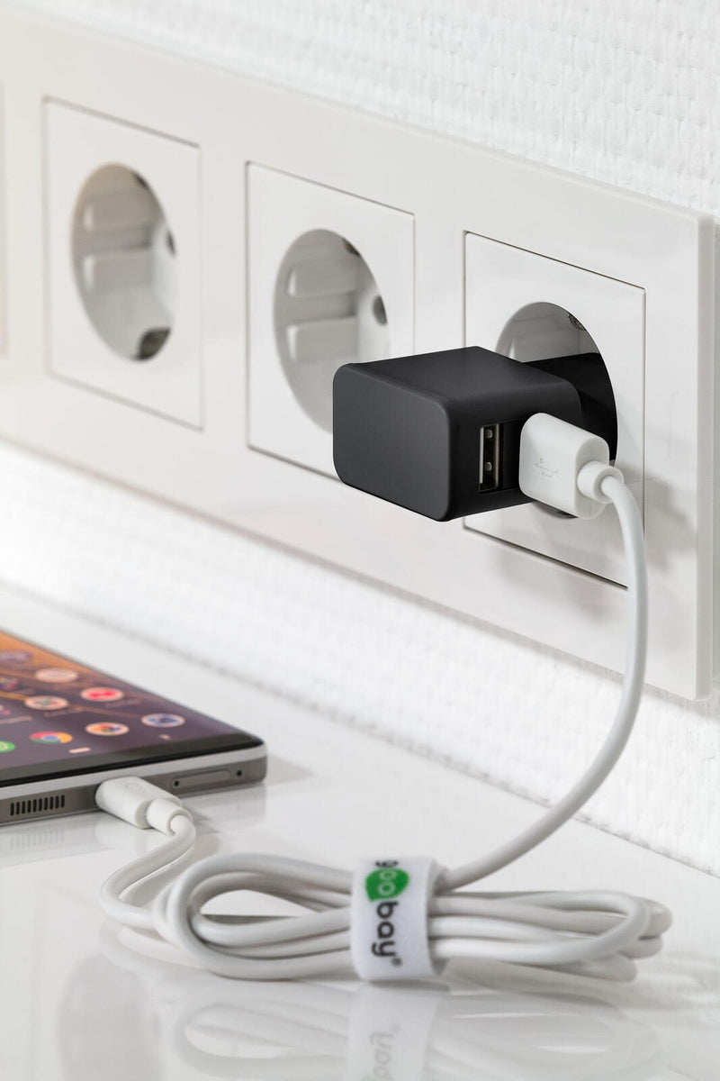 goobay Ladekabel mit Adapter 12 Watt