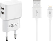 goobay Ladekabel mit Adapter 1,0 m, 12 Watt