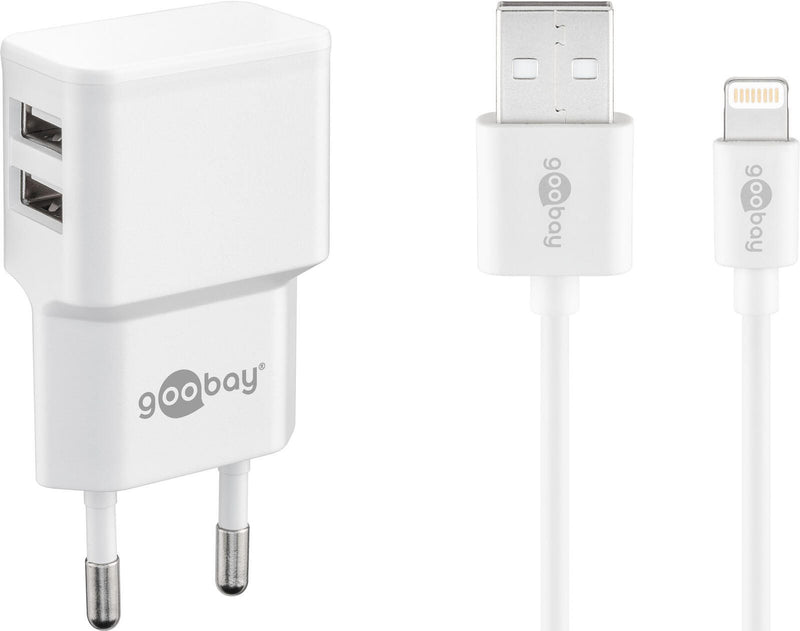 goobay Ladekabel mit Adapter 1,0 m, 12 Watt