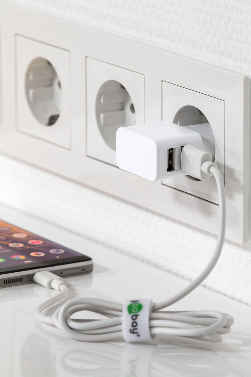 goobay Ladekabel mit Adapter 1,0 m, 12 Watt