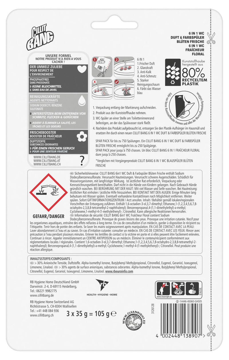 CILLIT BANG WC-Duftspüler Blüten Frische 3,0 St.