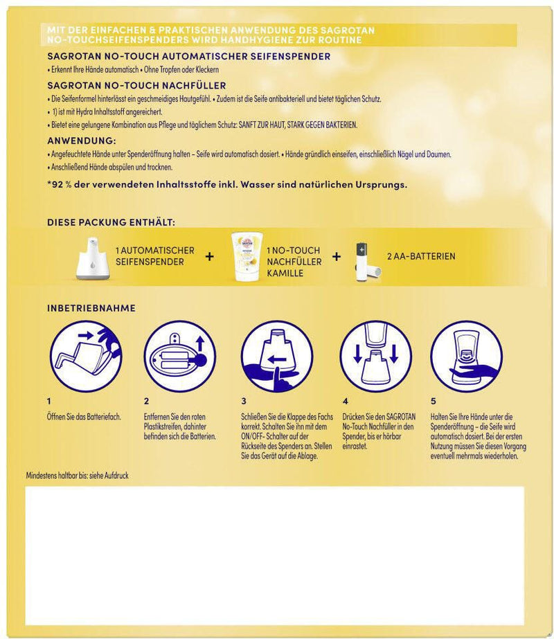 SAGROTAN® Flüssigseife im Spender Lotus & Kamille 250 ml