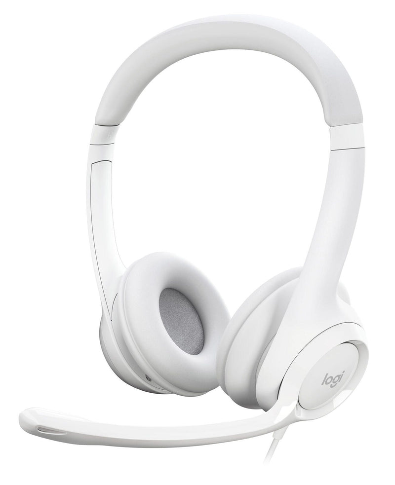 Logitech USB-Headset H390 grau, weiß