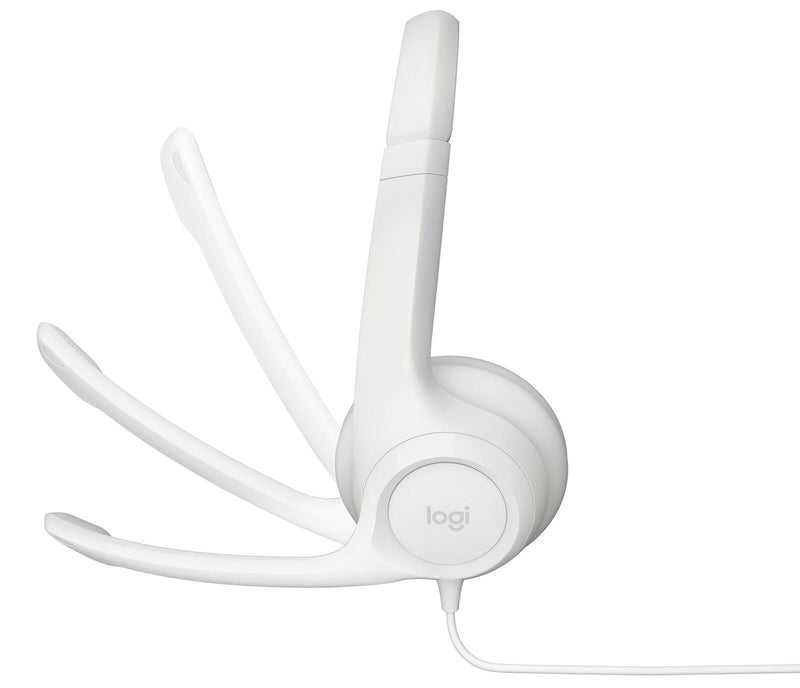 Logitech USB-Headset H390 grau, weiß