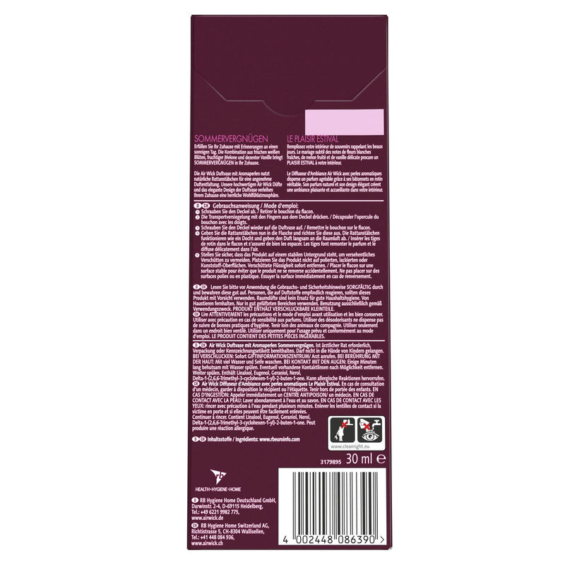 AIRWICK Raumduft Weiße Blüten, Melone, Vanille 30 ml