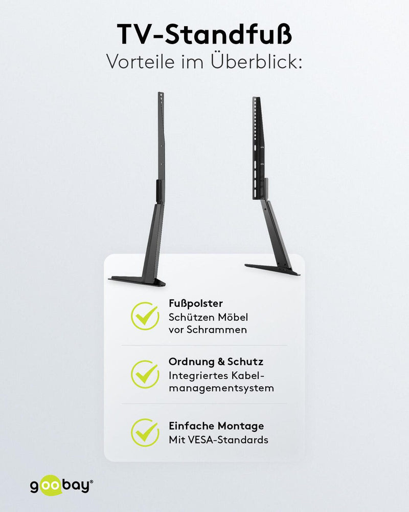 goobay TV-Ständer Basic (Größe M) schwarz