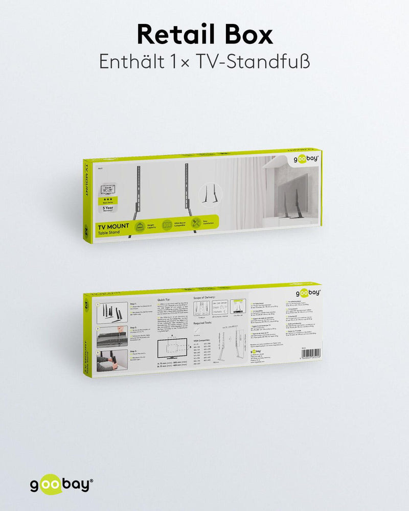 goobay TV-Ständer Basic (Größe M) schwarz