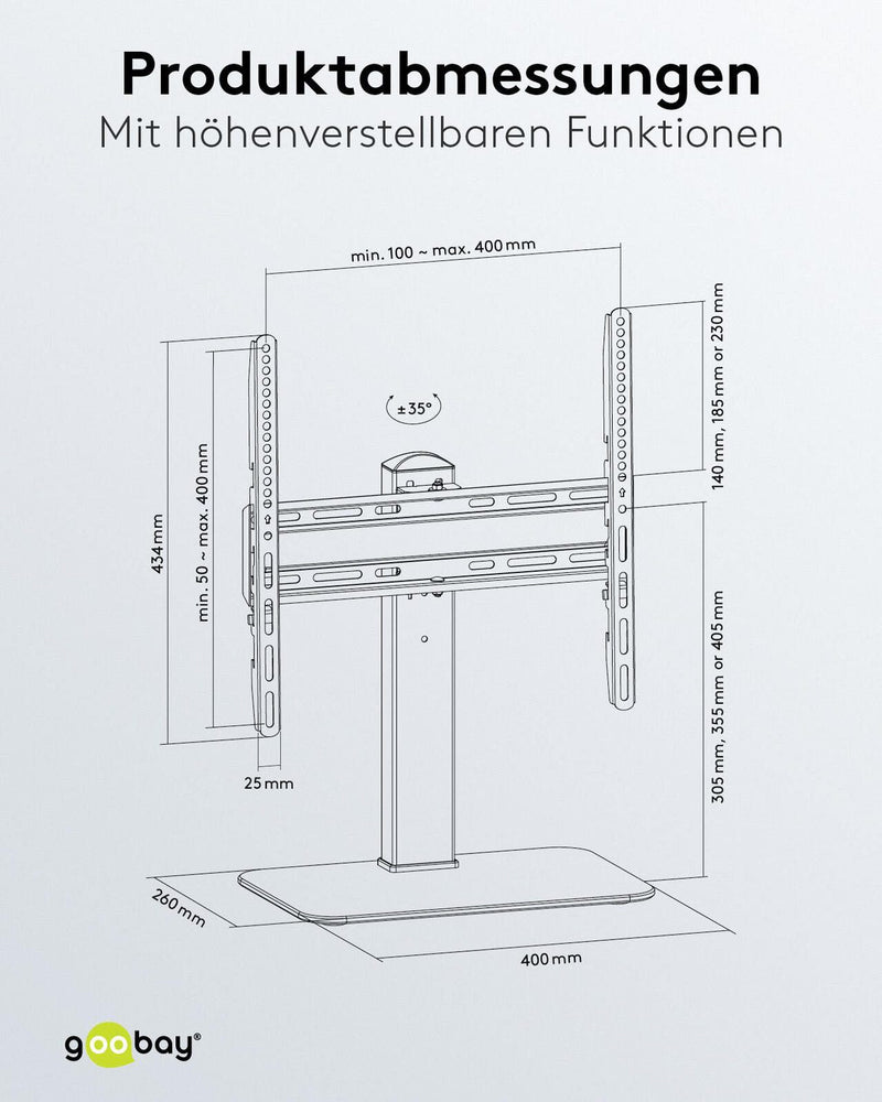 goobay TV-Ständer BasicFix schwarz