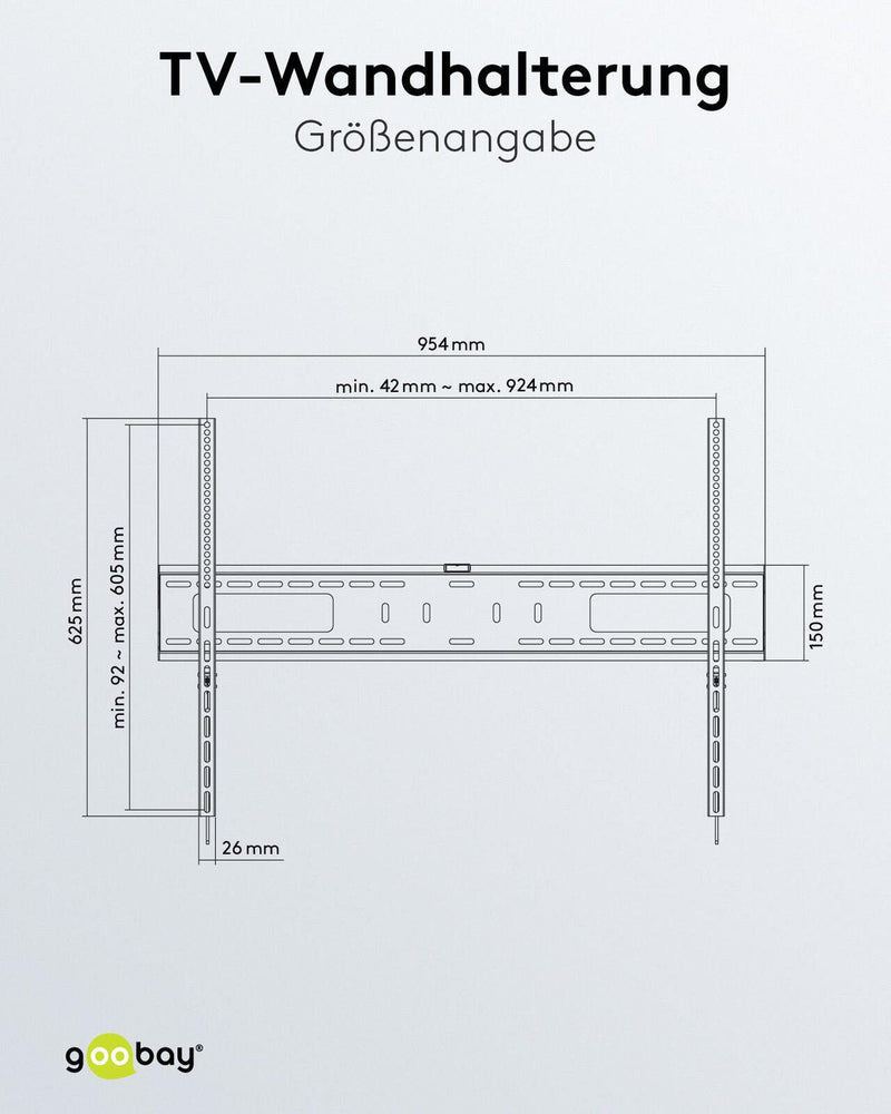 goobay TV-Wandhalterung ProFIXED schwarz