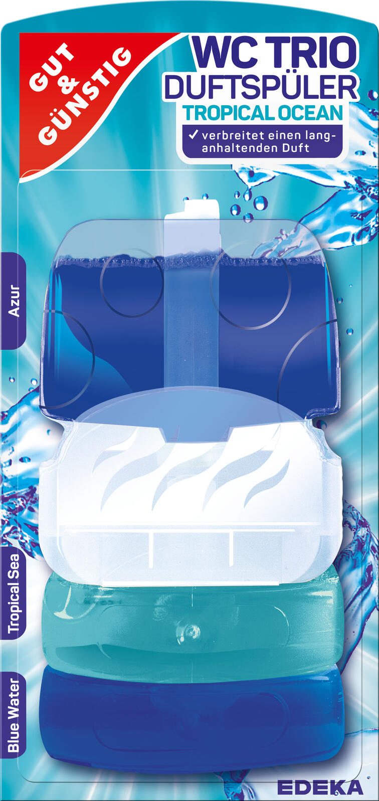 GUT&GÜNSTIG WC-Duftspüler Tropical Ocean 3,0 St.